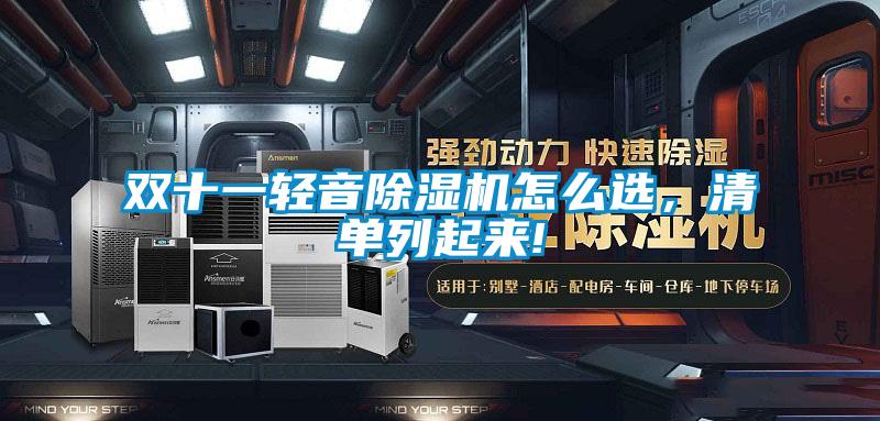 雙十一輕音除濕機怎么選，清單列起來!
