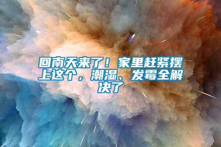 回南天來了！家里趕緊擺上這個，潮濕、發霉全解決了