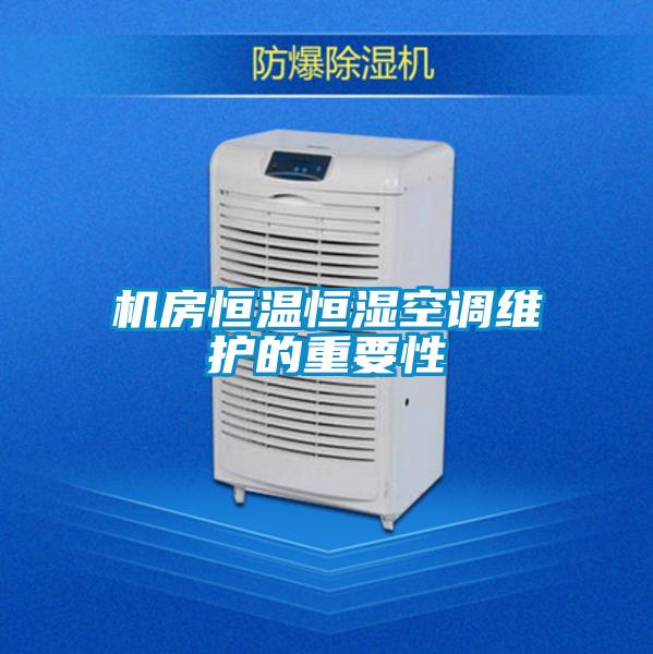 機房恒溫恒濕空調維護的重要性
