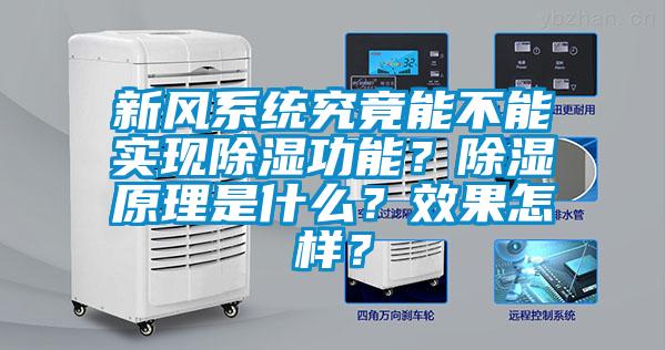 新風系統究竟能不能實現除濕功能？除濕原理是什么？效果怎樣？