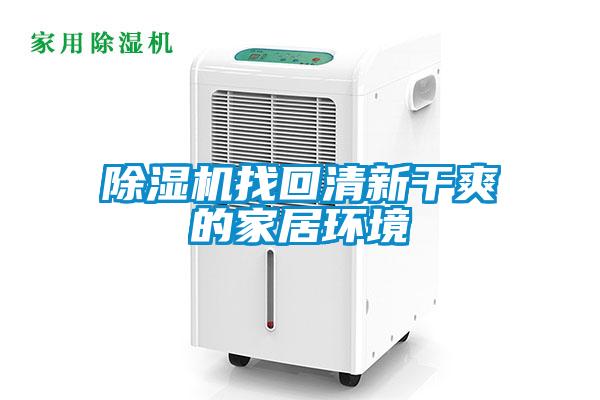 除濕機找回清新干爽的家居環境