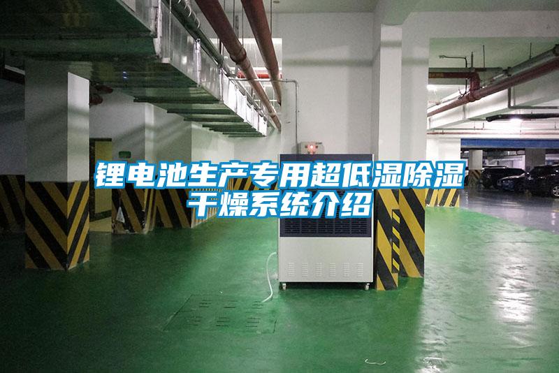 鋰電池生產專用超低濕除濕干燥系統介紹