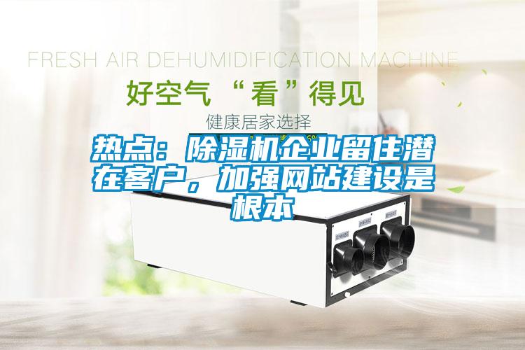 熱點：除濕機企業留住潛在客戶，加強網站建設是根本
