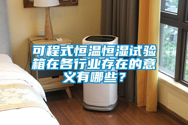 可程式恒溫恒濕試驗箱在各行業存在的意義有哪些？