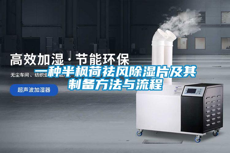 一種半楓荷祛風除濕片及其制備方法與流程