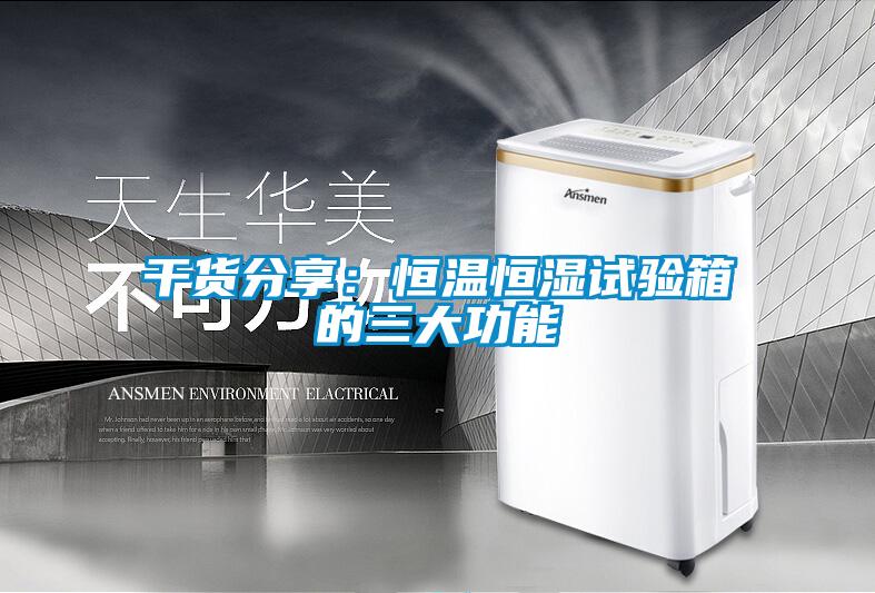 干貨分享：恒溫恒濕試驗(yàn)箱的三大功能