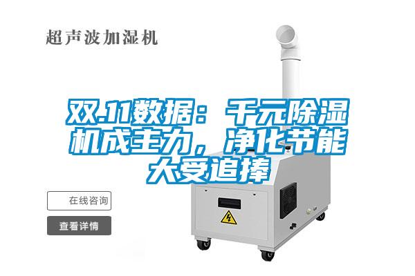 雙.11數據：千元除濕機成主力，凈化節能大受追捧
