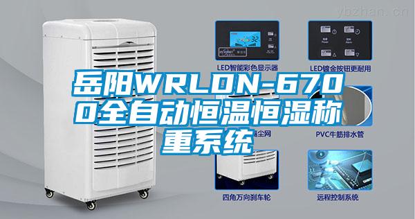 岳陽WRLDN-6700全自動(dòng)恒溫恒濕稱重系統(tǒng)