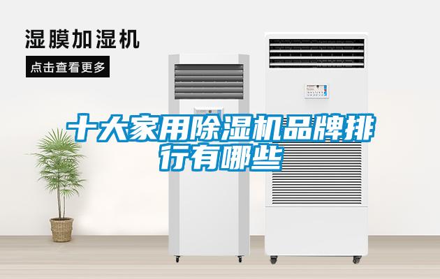 十大家用除濕機品牌排行有哪些