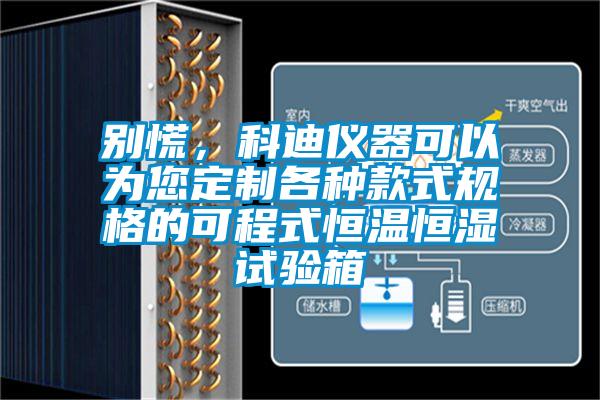 別慌，科迪儀器可以為您定制各種款式規格的可程式恒溫恒濕試驗箱