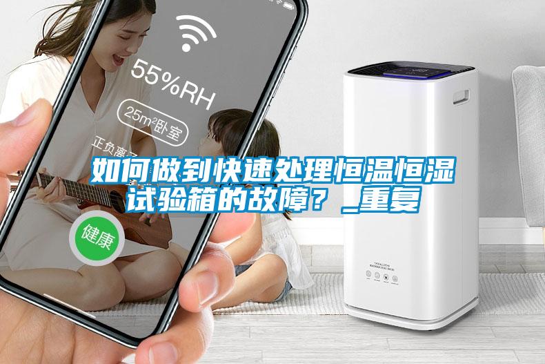 如何做到快速處理恒溫恒濕試驗箱的故障？_重復