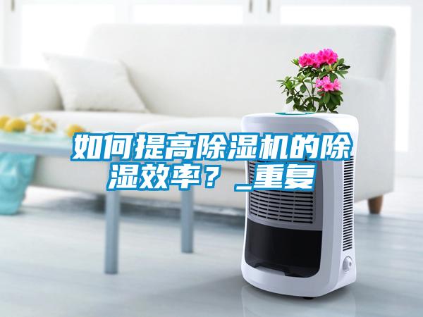 如何提高除濕機的除濕效率？_重復