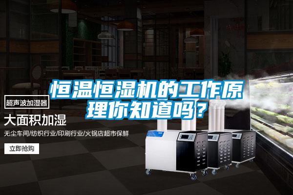 恒溫恒濕機(jī)的工作原理你知道嗎？