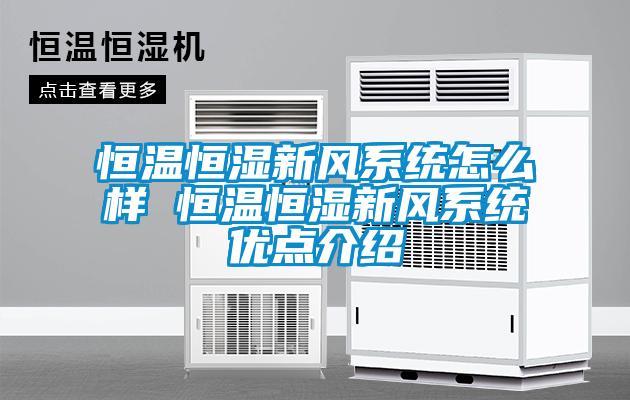 恒溫恒濕新風系統怎么樣 恒溫恒濕新風系統優點介紹