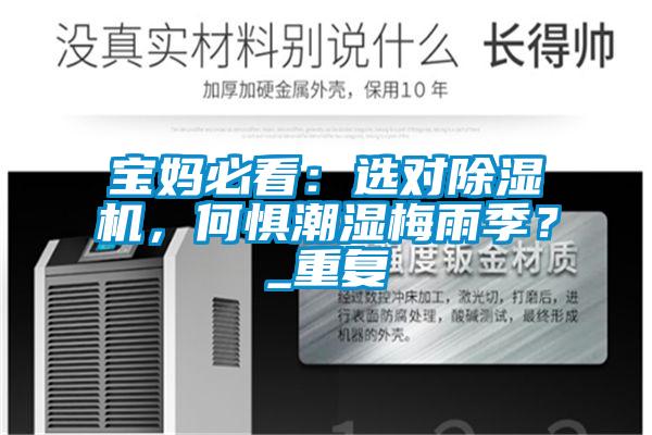 寶媽必看：選對除濕機，何懼潮濕梅雨季？_重復