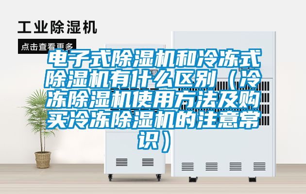 電子式除濕機和冷凍式除濕機有什么區別（冷凍除濕機使用方法及購買冷凍除濕機的注意常識）