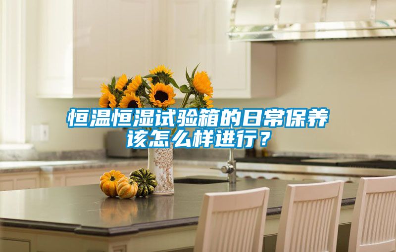恒溫恒濕試驗箱的日常保養該怎么樣進行？