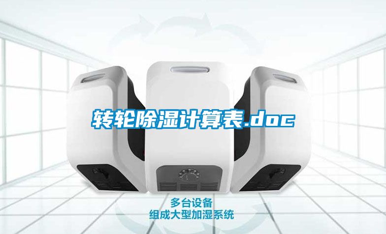轉輪除濕計算表.doc