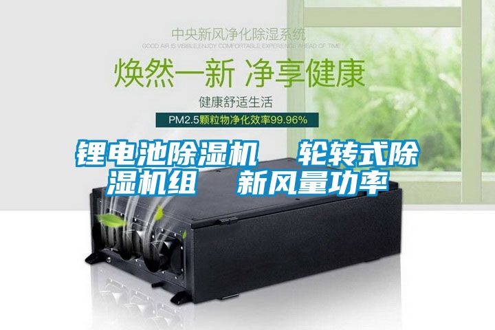 鋰電池除濕機  輪轉式除濕機組  新風量功率